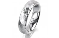 Ring Platin 950 5.0 mm diamantmatt 5 Brillanten G vs...