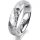 Ring Platin 950 5.0 mm diamantmatt 5 Brillanten G vs Gesamt 0,035ct