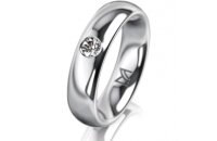 Ring Platin 950 5.0 mm poliert 1 Brillant G vs 0,110ct
