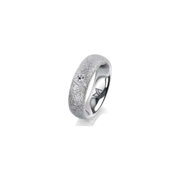 Ring Platin 950 5.5 mm kristallmatt 1 Brillant G vs 0,025ct