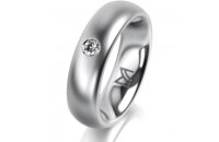 Ring Platin 950 5.5 mm l&auml;ngsmatt 1 Brillant G vs...