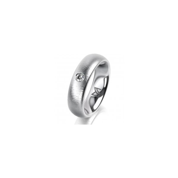 Ring Platin 950 5.5 mm sandmatt 1 Brillant G vs 0,065ct