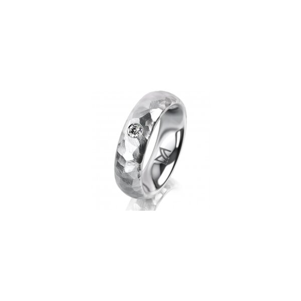 Ring Platin 950 5.5 mm diamantmatt 1 Brillant G vs 0,065ct