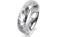 Ring Platin 950 5.5 mm diamantmatt 1 Brillant G vs 0,065ct