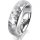 Ring Platin 950 5.5 mm diamantmatt 3 Brillanten G vs Gesamt 0,050ct