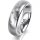 Ring Platin 950 5.5 mm längsmatt 5 Brillanten G vs Gesamt 0,065ct
