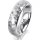 Ring Platin 950 5.5 mm diamantmatt 5 Brillanten G vs Gesamt 0,065ct