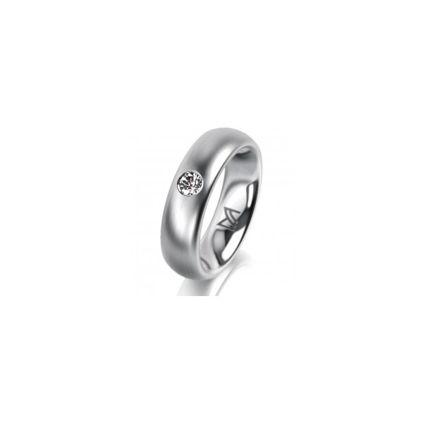 Ring Platin 950 5.5 mm l&auml;ngsmatt 1 Brillant G vs 0,110ct