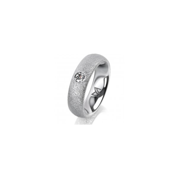 Ring Platin 950 5.5 mm kreismatt 1 Brillant G vs 0,110ct