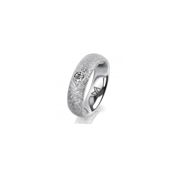 Ring Platin 950 5.5 mm kristallmatt 1 Brillant G vs 0,110ct