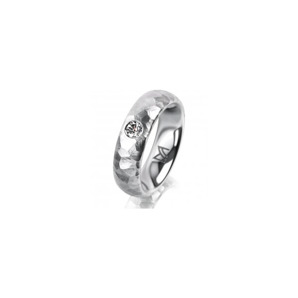 Ring Platin 950 5.5 mm diamantmatt 1 Brillant G vs 0,110ct