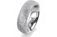 Ring Platin 950 6.0 mm kristallmatt