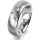 Ring Platin 950 6.0 mm längsmatt 3 Brillanten G vs Gesamt 0,060ct