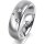 Ring Platin 950 6.0 mm l&auml;ngsmatt 3 Brillanten G vs Gesamt 0,060ct