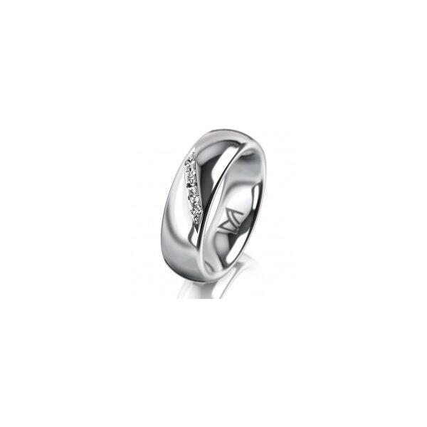 Ring Platin 950 6.0 mm poliert 5 Brillanten G vs Gesamt 0,065ct