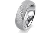 Ring Platin 950 6.0 mm kreismatt 5 Brillanten G vs Gesamt...