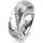 Ring Platin 950 6.0 mm diamantmatt 5 Brillanten G vs Gesamt 0,065ct