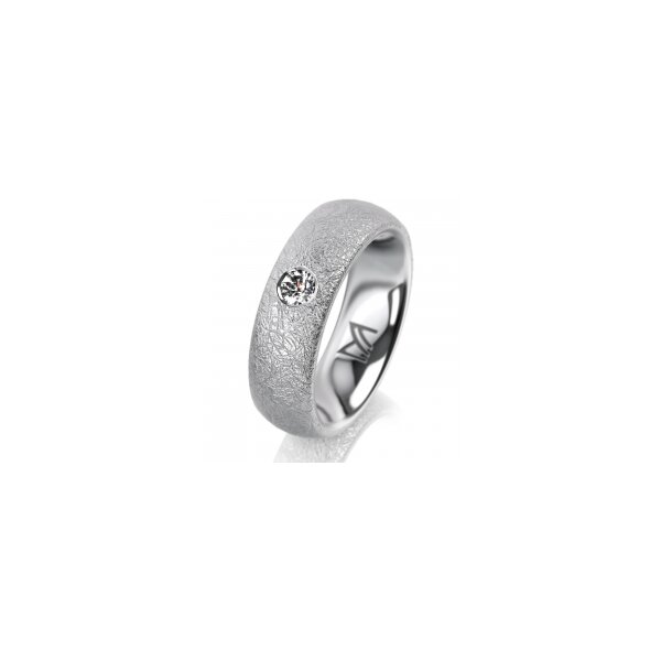 Ring Platin 950 6.0 mm kreismatt 1 Brillant G vs 0,110ct