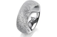 Ring Platin 950 7.0 mm kristallmatt