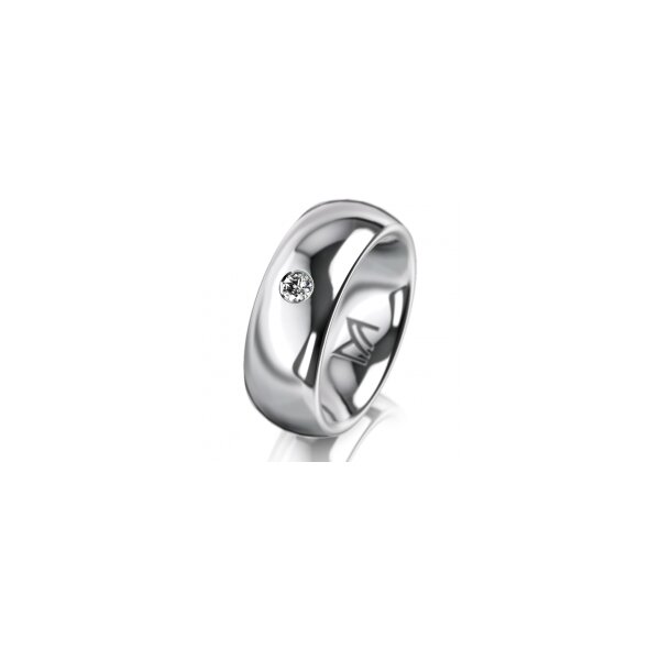 Ring Platin 950 7.0 mm poliert 1 Brillant G vs 0,065ct