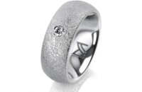 Ring Platin 950 7.0 mm kreismatt 1 Brillant G vs 0,065ct
