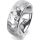 Ring Platin 950 7.0 mm diamantmatt 3 Brillanten G vs Gesamt 0,070ct