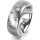 Ring Platin 950 7.0 mm l&auml;ngsmatt 5 Brillanten G vs Gesamt 0,095ct