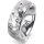Ring Platin 950 7.0 mm diamantmatt 5 Brillanten G vs Gesamt 0,095ct