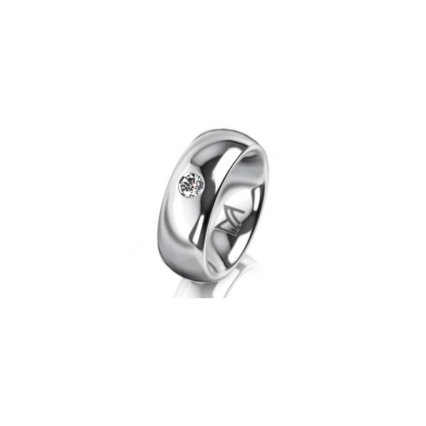 Ring Platin 950 7.0 mm poliert 1 Brillant G vs 0,110ct