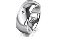 Ring Platin 950 8.0 mm poliert 1 Brillant G vs 0,025ct
