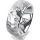 Ring Platin 950 8.0 mm diamantmatt 3 Brillanten G vs Gesamt 0,080ct
