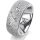 Ring Platin 950 8.0 mm kristallmatt 5 Brillanten G vs Gesamt 0,115ct