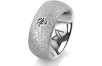 Ring Platin 950 8.0 mm kreismatt 1 Brillant G vs 0,110ct