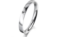 Ring Platin 950 2.5 mm poliert 1 Brillant G vs 0,025ct