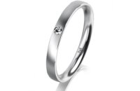 Ring Platin 950 2.5 mm l&auml;ngsmatt 1 Brillant G vs...