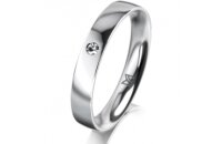 Ring Platin 950 3.5 mm poliert 1 Brillant G vs 0,025ct