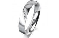 Ring Platin 950 4.0 mm poliert 4 Brillanten G vs Gesamt...