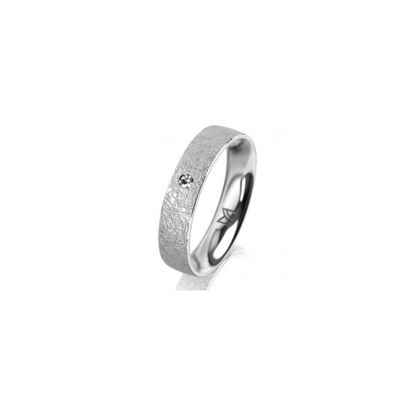 Ring Platin 950 4.5 mm kreismatt 1 Brillant G vs 0,025ct