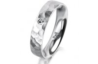 Ring Platin 950 4.5 mm diamantmatt 1 Brillant G vs 0,025ct