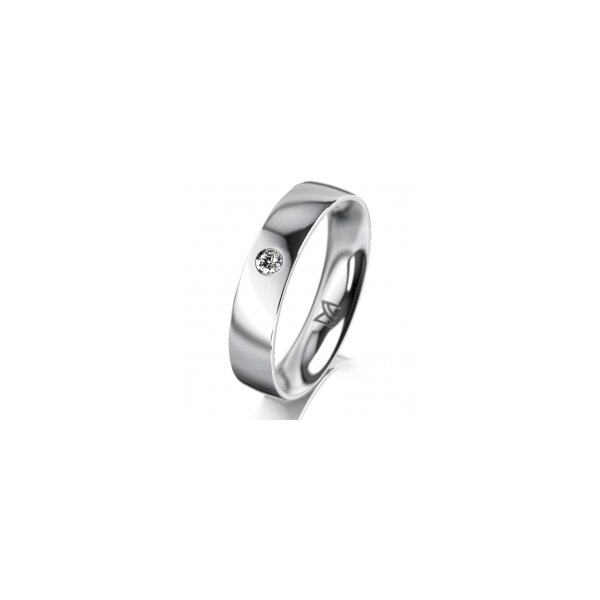 Ring Platin 950 4.5 mm poliert 1 Brillant G vs 0,050ct