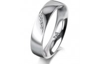 Ring Platin 950 4.5 mm poliert 4 Brillanten G vs Gesamt...