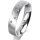 Ring Platin 950 4.5 mm sandmatt 5 Brillanten G vs Gesamt 0,045ct