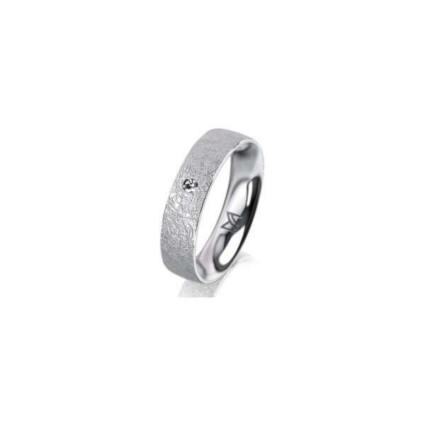 Ring Platin 950 5.0 mm kreismatt 1 Brillant G vs 0,025ct