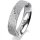 Ring Platin 950 5.0 mm kristallmatt 5 Brillanten G vs Gesamt 0,035ct