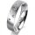 Ring Platin 950 5.0 mm l&auml;ngsmatt 5 Brillanten G vs Gesamt 0,055ct