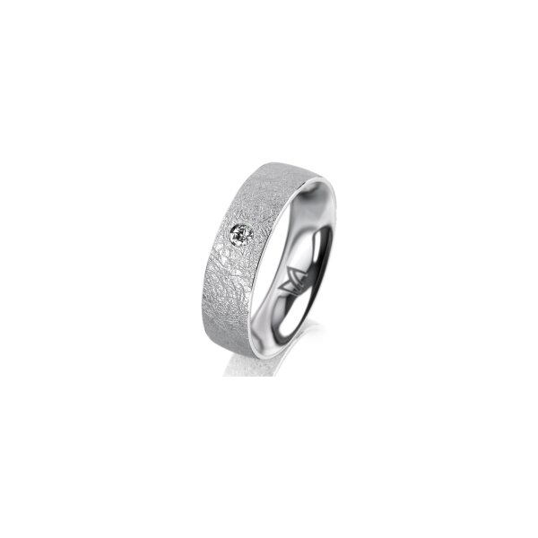 Ring Platin 950 5.5 mm kreismatt 1 Brillant G vs 0,050ct