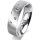 Ring Platin 950 5.5 mm sandmatt 5 Brillanten G vs Gesamt 0,065ct