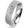 Ring Platin 950 5.5 mm kristallmatt 5 Brillanten G vs Gesamt 0,065ct