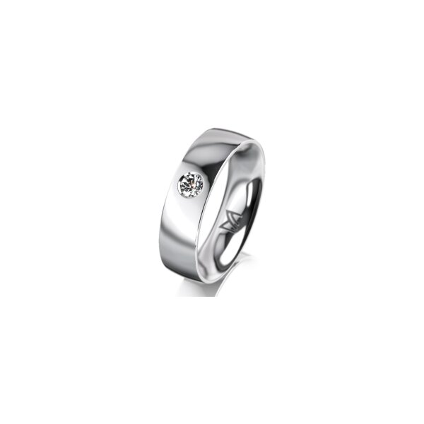 Ring Platin 950 5.5 mm poliert 1 Brillant G vs 0,090ct