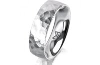 Ring Platin 950 6.0 mm diamantmatt